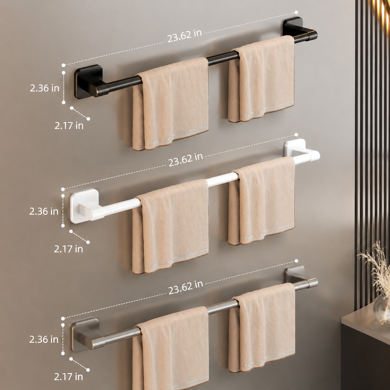 Wall-Mounted Towel Rack